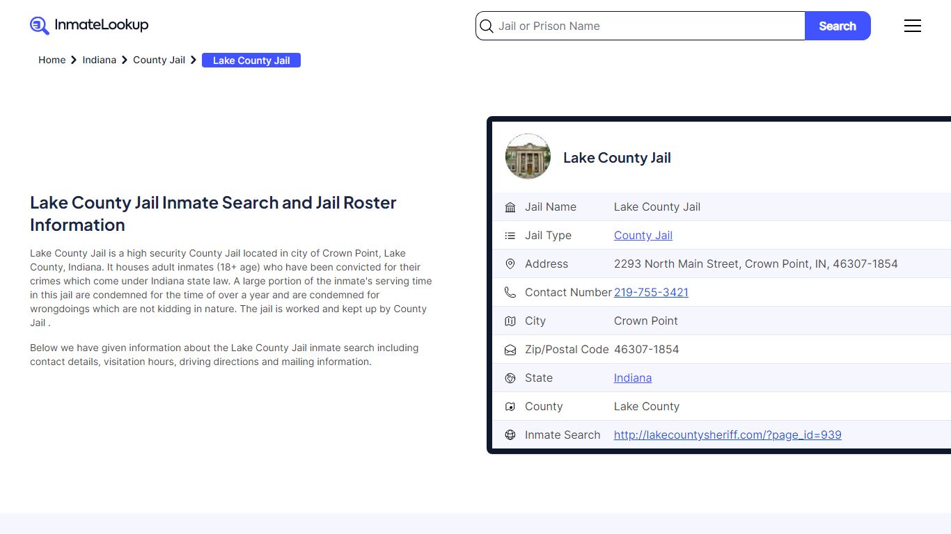 Lake County Jail Inmate Search, Jail Roster, Bookings, Arrests - Inmate ...